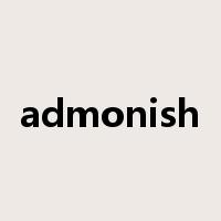 admonish是什么意思