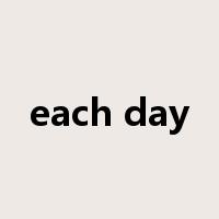 each day是什么意思