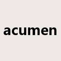 acumen是什么意思