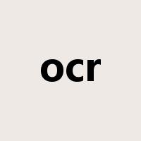 ocr是什么意思