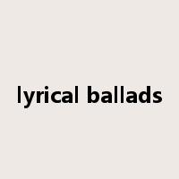 lyrical ballads是什么意思