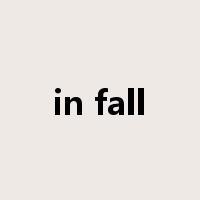 in fall是什么意思