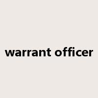 warrant officer是什么意思