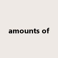 amounts of是什么意思