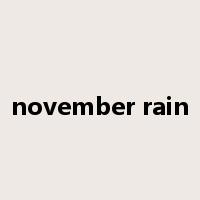 november rain是什么意思
