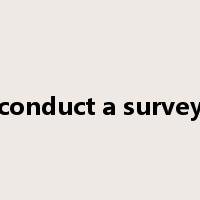 conduct a survey是什么意思