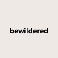bewildered是什么意思