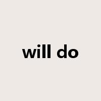 will do是什么意思