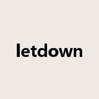 letdown是什么意思