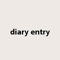 diary entry是什么意思