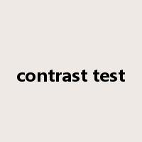 contrast test是什么意思