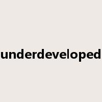 underdeveloped是什么意思