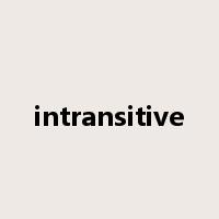 intransitive是什么意思