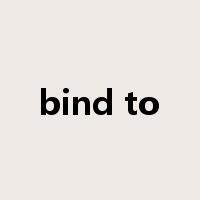 bind to是什么意思