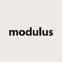 modulus是什么意思