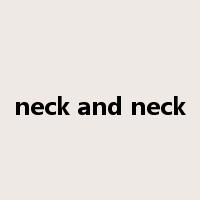 neck and neck是什么意思