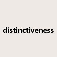 distinctiveness是什么意思