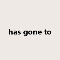 has gone to是什么意思