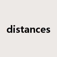 distances是什么意思