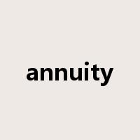annuity是什么意思
