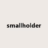 smallholder是什么意思