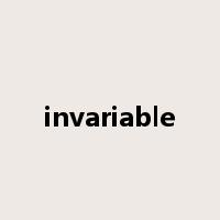 invariable是什么意思