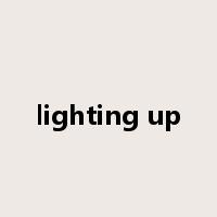 lighting up是什么意思