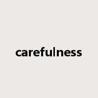 carefulness是什么意思