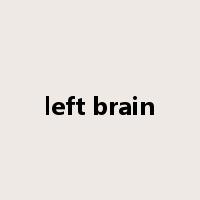 left brain是什么意思
