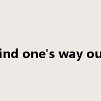 find one's way out是什么意思