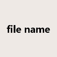 file name是什么意思