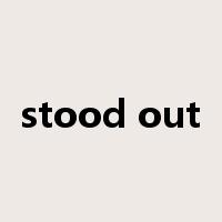 stood out是什么意思