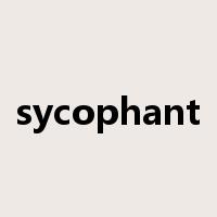 sycophant是什么意思