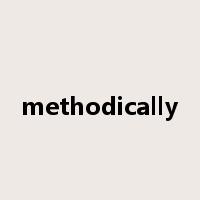 methodically是什么意思