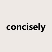 concisely是什么意思