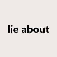 lie about是什么意思