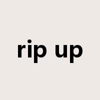 rip up是什么意思