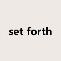 set forth是什么意思