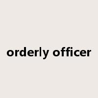 orderly officer是什么意思