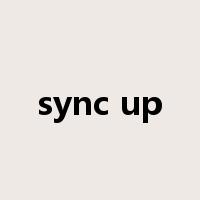sync up是什么意思