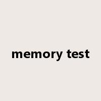 memory test是什么意思