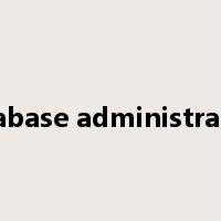 database administration是什么意思
