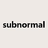 subnormal是什么意思