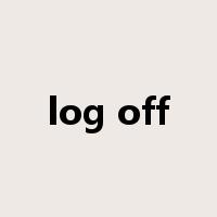 log off是什么意思