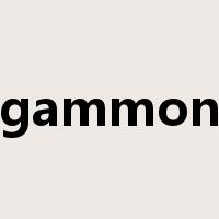 gammon是什么意思