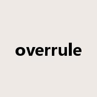 overrule是什么意思