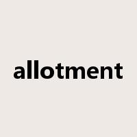 allotment是什么意思