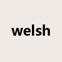 welsh是什么意思