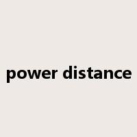 power distance是什么意思
