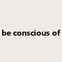 be conscious of是什么意思